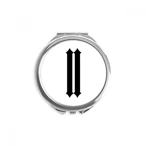 Miroir de poche rond nomade à motif chiffres romains pour vos retouches maquillage en terrasse