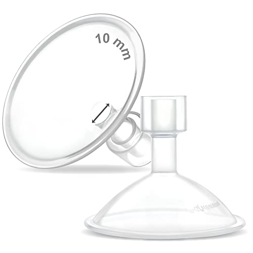Image of Maymom MyFit Crater Series 10 mm Two-Piece Design Small Breastshield Compatible with Medela Pump Parts; Replace Medela Shields; Fit MaxFlow Flex Connector; 2pc