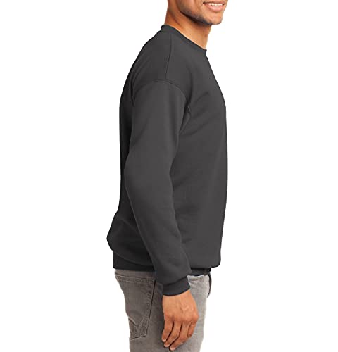 Justblanks Fleece Sweatshirt For Men Tall Men’s Sweatshirt Crewneck Sweatshirt Relaxed-Fit Pullover Sweatshirt - Charcoal - Xlt #TOP2