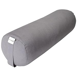 Sol Living Yoga Bolster Pillow Cotton Meditation Cushion Meditation Accessories for Restorative Yoga Meditation Pillow Cylindrical Yoga Pillow Firm Body Pillow Bolster Pillow for Legs Removable Cover