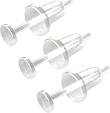 3pc 20g Stud Earrings Cartilage Piercing Flexible Bioflex Clear Ear Lobe Retainer Bioplast Invisible Jewelry Work School X-Ray
