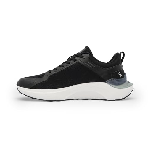 Image of Red Tape Men's Sneakers White Black Mesh Round Toe Lace-Up Easy Movement