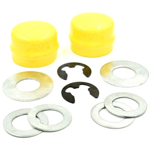 HD Switch Front Wheel Bearing Bushing Conversion Kit fits John Deere LA100 L105 LA115 LA125 LA130 LA135 LA140 LA145 LA150 LA155 LA165 LA175 Premium Bearings & Heat Treated Washers w/Hardware & Hub Cap