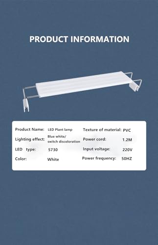 Image of AquaNaturePlanted Aqaurium LED Light Slim Light with Stable Extendable Brackets for Freshwater and Saltwater Aquarium (80cm)