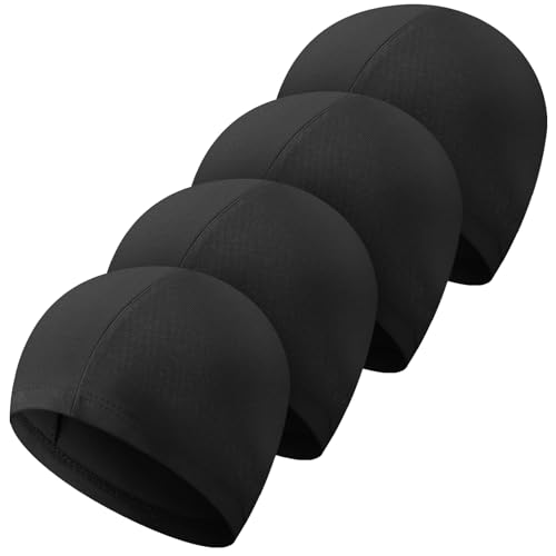 Halinuia 4 Stück Unisex Badekappen, Stoff Badekappen elastische...