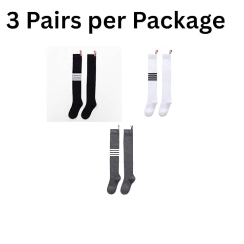 Stylish Striped Socks, Comfortable & Stretchy, Prep Style, Fashionable, Stretchy, Durable, Summer Winter, Women 7
