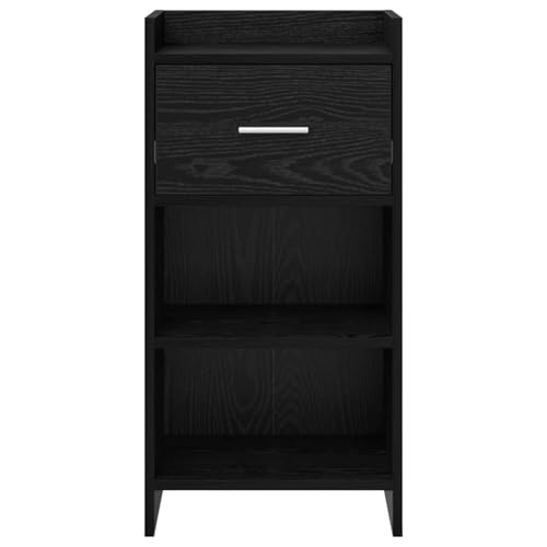 Aparador de madera de roble negro ideal para pasillo y comedor 4