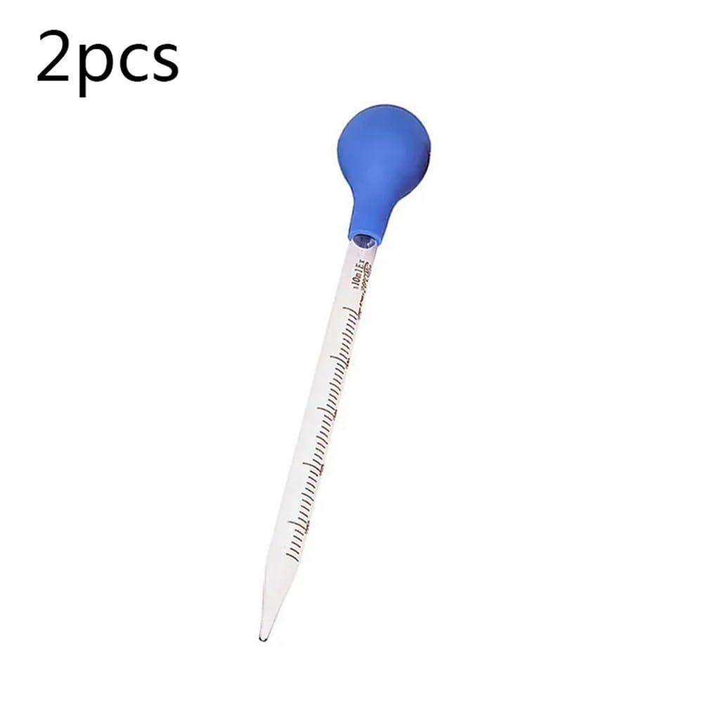 Pipeta de transferencia de vidrio, Pipetas de Vidrio Gotero Multicolor 1-10ml(2ml 2pcs)