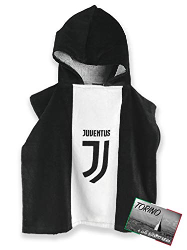 tex family Telo Mare Bimbo Poncho Juventus Originale Juve e Cartolina Torino È