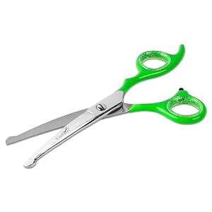 Rounded dog grooming scissors Professional - Sharp Stainless Steel Blades with Colorful Handles, Safe - Easy, Long Lasting grooming scissors for dogs at home (Curved Scissors) Rounded dog grooming scissors Professional – Sharp Stainless Steel Blades with Colorful Handles, Safe – Easy, Long Lasting grooming scissors for dogs at home (Curved Scissors)