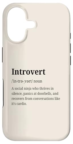 Introvert Definition Funny Introverted Social Anxiety Humor Case for iPhone 17