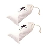 IMIKEYA 2pcs Ballet Shoes Storage Bag Drawstring Canvas Dance Bag for Women DIY
