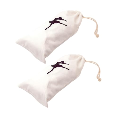 IMIKEYA 2pcs Ballet Shoes Storage Bag Drawstring Canvas Dance Bag for Women DIY