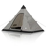 your GEAR Tipi-Zelt Lido für 3 bis 4 Personen – Pyramidenzelt mit eingenähtem Boden –...