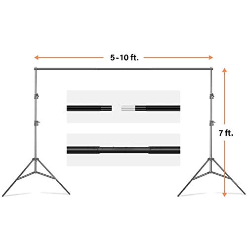 Julius Studio 10 Feet Wide Photography Photo Muslin Background Support Stand Backdrop Crossbar Kit, Backdrop Support Stand With Carry Bag, Jsag576 #TOP3