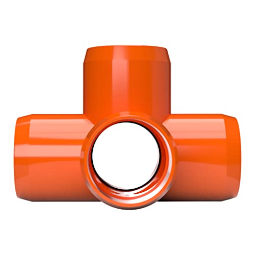 Formufit F0015Wc-Or-4 5-Way Cross Pvc Fitting, Furniture Grade, 1" Size, Orange (Pack Of 4) #TOP2