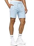 Indicode Herren Aldrich Sweatshorts m. Fleece-Innenseite & Kordel Kurze Hose Shorts Sporthose Sommerhose Jogginghose, 3XL, Blau