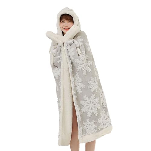 Couverture à capuche contre le froid hivernal poncho isolant pour canapé