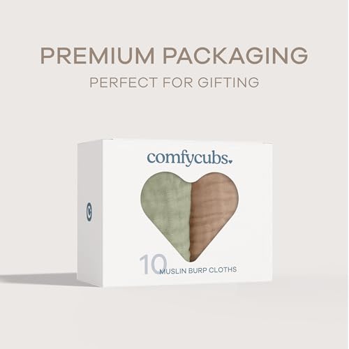 image for Comfy Cubs Muslin Burp Cloths 20