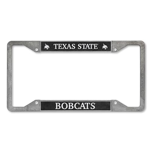 Rico Industries NCAA Texas State Bobcats Pewter License Plate Frame 12" x 6"