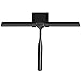 Ponsey Limpiacristales Ducha, Limpiador de Ventanas Acero Inoxidable Escurridor de Ducha para Puertas de Baño para Espejo Baño Limpieza de la Ducha Limpiador de Cristal Ventana (Negro)