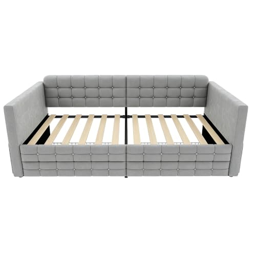 Sofá cama 90x190 cm Idemon con cuadros clásicos y dos cajones de almacenamiento inferior 8