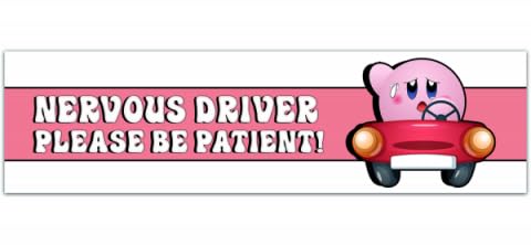 Anxious Nervous Driver Bumper Sticker 00123