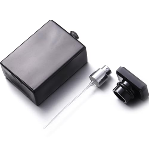 YWG Stone 50ml/1.7oz Thick Square Flint Glass Refillable Perfume Bottle, Square Portable Cologne Atomizer Empty Bottle with Spray Applicator For Travel 6 Pack by YWG Stone - Image 5