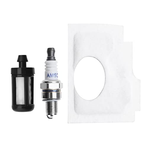 OTOTEC Set of 3 Air Filter Spark Plug Fuel Filter Compatible with Stihl MS170 2-Mix, MS180 2-Mix Chainsaw Replaces 1130 141 1700/0000 350 3500