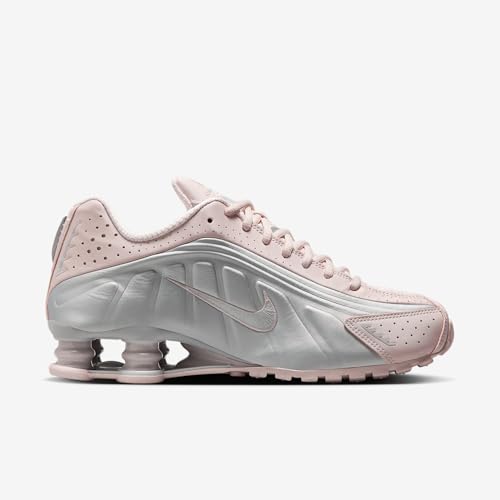 Nike Shox R4 Shoes (AR3565-600, Barely Rose/Metallic Platinum)3