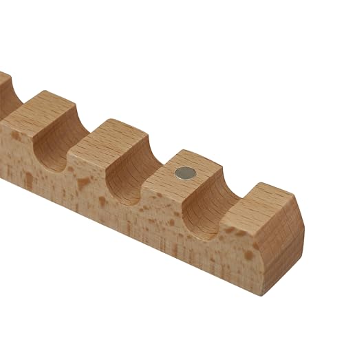 Relaxdays Türgarderobe klappbar 2er Set, zum Einhängen, Türhaken 6 Kleiderbügel, Metall & Holz, für 2 cm Türfalz, weiß