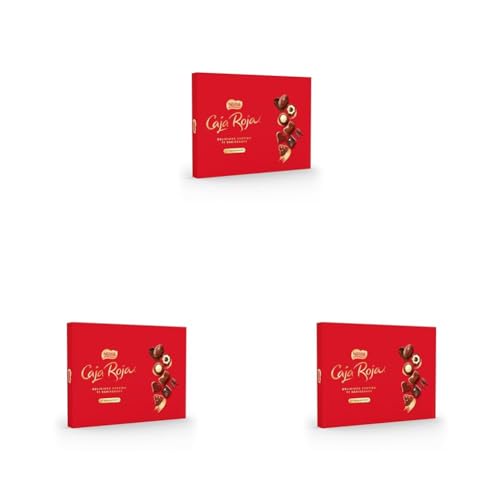 NESTLÉ Caja Roja Bombones de Chocolate con leche estuche, 198g (Paquete de 3)