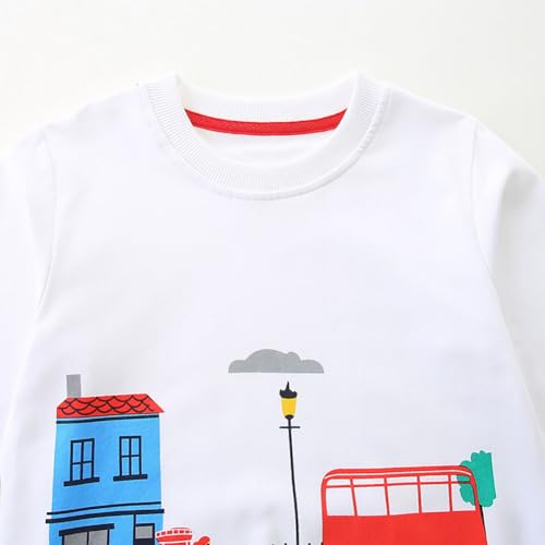 Boys Sweatshirts Casual Sweatshirts Cotton Sweatshirts Long Sleeve T-shirts Crew Neck Cartoon Tops for Boys-3793