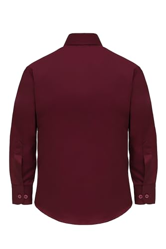 Lilax Boys' Button Down Shirt Solid Long Sleeve Dress Shirt2