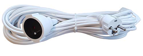 Preisvergleich Produktbild Schutzkontakt Verlängerungskabel / Kunststoffleitung / IP20 Innenbereich / Verlängerungskabel mit Kindersicherung / Schuko-Verlängerung / 3x1,5mm² 250V 16A 3500 Watt (10 Meter)