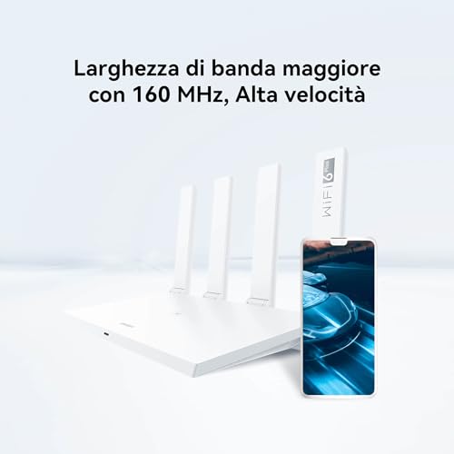 WiFi AX3, Router Wireless Dual Band Gigabit Wi-Fi 6 AX3000, 4 porte GE WAN/LAN auto-adattative, Sicurezza HomeSec™, Ideale per Gaming Xbox/PS5/Steam e 8K, Esclusiva Amazon - Router - Immagine 1