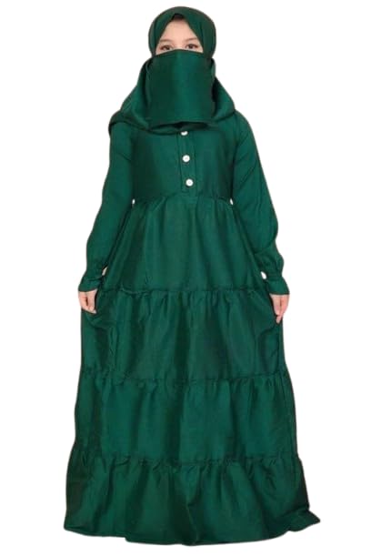 Modern Kid Girls Polyester Abayab Hijab Scarf | Comfortable, Breathable, Lightweight, Skin Friendly|SL_17-image-5