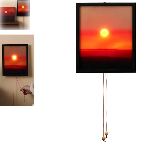 Luz nocturna de puesta de sol hecha a mano regulable en altura para decoracion de pared 1