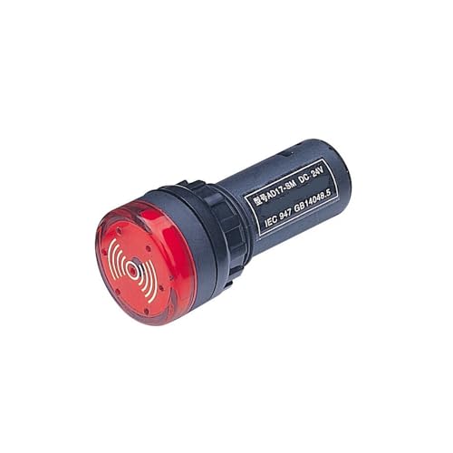 Buzzer clignotant deux tons AD17-22SMB rouge 24V alerte sonore visuelle