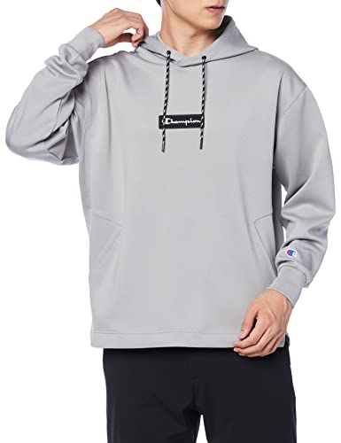 [チャンピオン] パーカー 長袖 ストレッチ スクリプトロゴ テックウィーブ 3LSジップフーデッドスウェットシャツ C3-WS104 メンズ オックスフォードグレー L