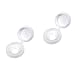 100 x Snap-On White Plastic Screw Caps / Cups & Covers for No.6 - 8 Screws