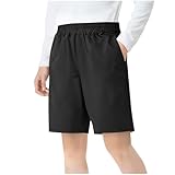 Kids Summer Golf Shorts Loose Elastic Waist Knee Length Lightweight Casual Shorts with Pockets for 4-15 Years