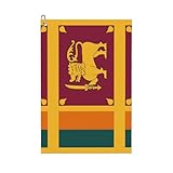 JIUTY Serviette de golf drapeau du Sri Lanka en microfibre ultra absorbante pour voiturettes de golf ou clubs, motif gaufré