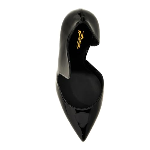 Zszszsu Women's Pointed Toe Fashion Pumps Special Wedge High Heels Wave Edge Slip On Dress Outfit Shoes for Party Prom Evening Size 4-16 US4