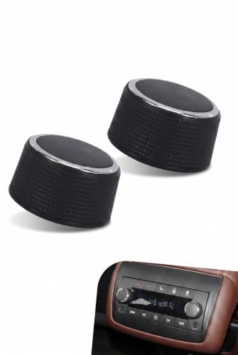 Ypoyney 2 PCS Car Rear Radio Volume Control Knob, Car Audio Stereo Dial Tuner Button Replacement, Radio Repair Kit OEM 22912547, Compatible with 2007-2014 Chevrolet, GMC, Buick and Cadillac Vehicles