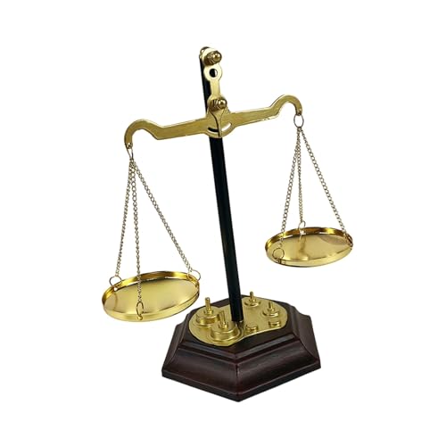 Con i suoi disegni distintivi, la bilancia in metallo vintage funge sia da centrotavola accattivante che da pratico strumento, rendendolo una grande aggiunta a qualsiasi torre di gioielli o decorazioni legali