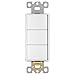 Enerlites Single Pole Triple Light Switch, 62755-W | 3 Individual Switches for Fans, Heaters, Lights, Garbage Disposals, Residential and Commercial, Self-Grounding, UL Listed | 15A, 125/277V - White