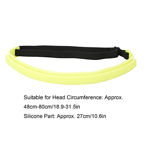 Sporthoofdbanden Ademende Elastische Siliconen Zweetband Elastische Hoofdbanden voor Gidszweet Bij Het Hardlopen Yoga Fietsen Oefening(Geel) - Image 6