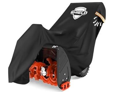IC ICLOVER Snow Blower Cover, Universal fit Two Stage Snow Thrower Cover, Heavy Duty 600D Polyester Fabric Waterproof, Sun UV Dust Snow Proof, with Drawstring & Windproof Buckles, Outdoor Protection