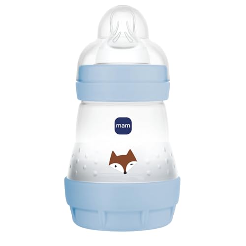 MAM | Biberon Easy Start Anti-Colique 0+ mois débit lent (160 ml) Océan – Biberon pour réduire les coliques et l'inconfort de bébé – Biberon bébé...